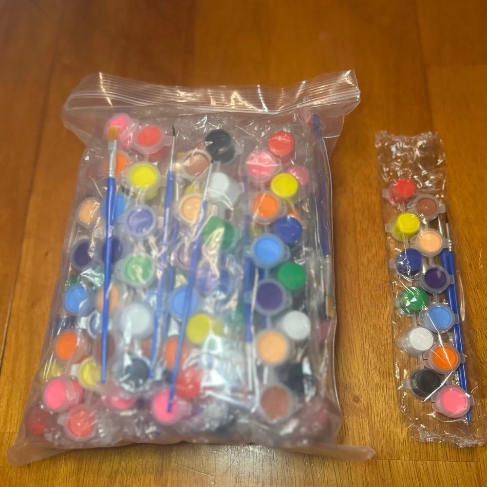 Mini Acrylic Paint Sets Colors Acrylic Paints Strips for Kids / 24 sets
